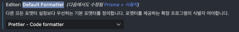default formatter 설정